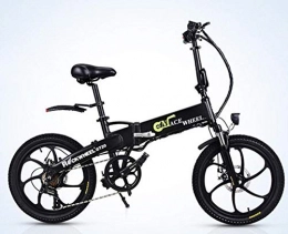 Hold E-Bikes Elektrofahrräder Hold E-Bikes Elektrisches Faltrad Faltbares Fahrrad Sicher Einstellbar Tragbar zum Radfahren@Schwarz
