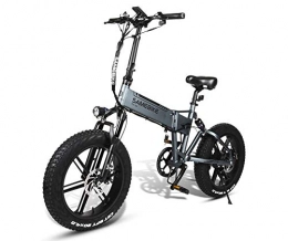 HSART Fahrräder HSART XWXL09 Elektrofahrrad für Männer und Frauen, 500W Aluminiumlegierung Ebike mit 48V 10.4AH Lithiumbatterie USB Schnittstelle, Vollfederung Mountainbike für Erwachsene (Grau), Grau