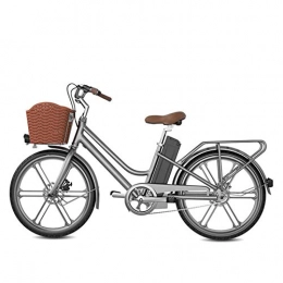 HWOEK Fahrräder HWOEK 24" Frau E-Bike, Elektrofahrrad Hinterradmotor 250W und 10Ah, 36V Lithium-Ionen-Akku Citybike Rahmen aus Aluminiumlegierung Doppelscheibenbremse, Schwarz