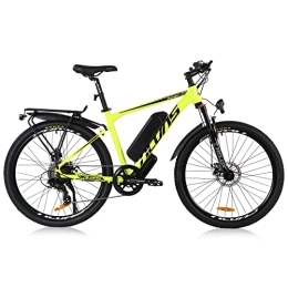 Hyuhome Elektrofahrräder Hyuhome E-Bikes für Erwachsene, Aluminiumlegierung, E-Bike mit abnehmbarem 36 V / 12, 5 Ah Lithium-Ionen-Akku (66 cm, gelb - 36 V, 12, 5 Ah)