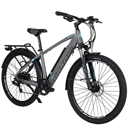 Hyuhome Elektrofahrräder Hyuhome E-Bikes für Erwachsene und Herren und Damen, 27, 5 Zoll Ebikes Fahrräder Vollgelände 36 V 12, 5 Ah Mountainbike E-MTB Fahrrad, Shimano 7 Gang Doppelscheibenbremsen für Outdoor-Pendler