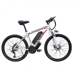 Hyuhome Elektrofahrräder Hyuhome Elektrische Fahrräder für Erwachsene, 360W Aluminiumlegierung Ebike Fahrrad Removable 48V / 10Ah Lithium-Ionen-Akku Mountainbike / Arbeitsweg Ebike, White red