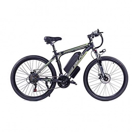 Hyuhome Elektrofahrräder Hyuhome Elektrische Fahrräder für Männer, 26" 48V 250W IP54 Wasserdicht Erwachsener Electric Mountain Bike, 21 Speed-Elektro-Bike MTB Dirtbike mit 3 Riding Modes, Black Green