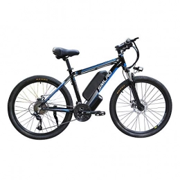 Hyuhome Fahrräder Hyuhome Elektrofahrrad für Erwachsene, 250 W, Aluminium-Legierung, abnehmbar, 48 V / 10 Ah, Lithium-Ionen-Fahrrad / Commute-E-Bike (Black Blue)