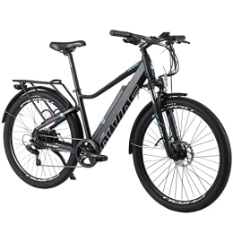 Hyuhome Elektrofahrräder Hyuhome Elektrofahrräder für Erwachsene und Herren Damen, 27, 5 Zoll E-Bikes, alle Gelände City E-Bike, 36 V 12, 5 Ah, Mountainbike, mit Shimano, 7 Geschwindigkeiten für Outdoor-Pendler