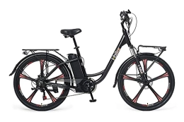 i-Bike Fahrräder i-Bike City ePlus ITA99 Elektrofahrrad E-Bike Unisex Erwachsene, Schwarz, Einheitsgröße