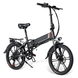 iFongsh Elektrofahrräder iFongsh Unisex-Adult 20LVXD30-II-IT-BK-EU-IF E-Bike, Black, 20
