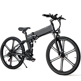 iFongsh Elektrofahrräder iFongsh Unisex-Adult LO26-II-IT-BK-EU-IF E-Bike, Black, 26 inches