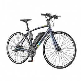 INCONTRO Assist Electric Bicycl 36V 8.7Ah Lithium-Ion Battery, 16 Speed, Matte Blue Grey