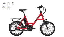 ISY Fahrräder ISY E-Bike Faltrad 20 Zoll Drive S8 - Bosch Active Line Mittelmotor, 400Wh, Shimano 8-Gang Nabenschaltung, ferrarirot