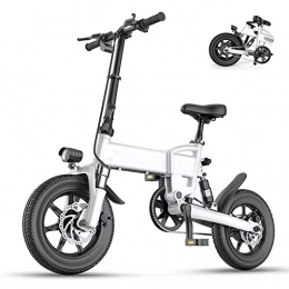 Jakroo Fahrräder Jakroo Elektrofahrräder für Erwachsene, 14"Leichtgewicht Faltbares E-Bike, 250 W 36 V 7, 8 ah Herausnehmbare Lithiumbatterie, Stadtfahrrad Höchstgeschwindigkeit 24 Km / H