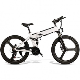 Jakroo Fahrräder Jakroo Erwachsenes Elektrisches Mountainbike 26 Zoll Aluminium Electric Falträder Reifen Mit LED-Frontleuchte, 48V 10, 4 Ah Groß Kapazität Batterie für 3 Modi