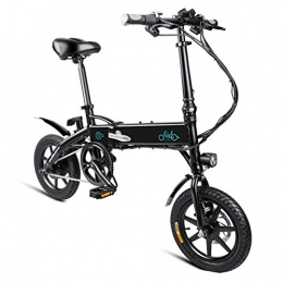 JGONas Fahrräder JGONas Elektrofahrrad Klapp-E-Bike für Erwachsene, Pendlerfahrrad 16-Zoll-Rad, Höchstgeschwindigkeit 25 km / h, 250 W / 36 V, Aluminiumrahmen Scheibenbremsen Bremsen 3 Modi, Unisex-Fahrrad Black
