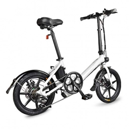 JIEHED Elektrofahrräder JIEHED Folding Electric Bicycle, 16 Inch Lightweight Aluminum Alloy Foldable Electric Bicycle with Double Disc Brake Portable for Cycling, 250W Hub Motor Casual for Outdoor Travel