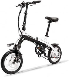 JINHH Elektrofahrräder JINHH Mountainbike, tragbares E-Mini-Faltrad E6, 14-Zoll-Elektrofahrrad, 36-V-400-W-Motor, Magnesiumlegierungsfelge, Federgabel (Farbe: Gelb, Größe: Standard)