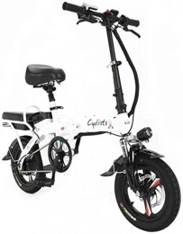 JNWEIYU Elektrofahrrad klappbares für Erwachsene Tragbare Bikes abnehmbare Lithium-Batterie 48V 400W Erwachsene Doppel Stoßdämpfer Bikes mit 14-Zoll-Reifen Scheibenbremse und Voll Federgabel