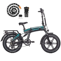 JOBO Elektrofahrräder JOBO E-Bike Elektrofahrrad Klappbar Fat Tire Faltrad Ebik mit Drehmomentsensor, Pedelec Citybike mit 14Ah Samsung Lithium-Ionen-Batterie (Eddy)