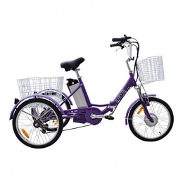 Jorvik Fahrräder Jorvik 20 ELEKTRISCHES Aluminium FALTDREYYCLE TRAVEL Trike 250W 36V (Purple)