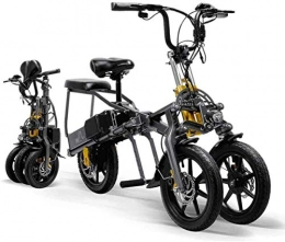 JXH Elektrofahrräder JXH Folding Elektro-Fahrrad 2 Batterien 350W Mountainbike 1 Sekunde High-End-Faltbare Dreirad fr Frau / Mann, 36v