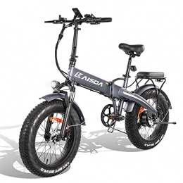 KAISDA Elektrofahrräder KAISDA E-Bike Klappbar 20 Zoll Fat Reifen Elektrofahrrad LCD-Instrument mit 48V 10.4Ah Lithium-Ionen-Akku für Herren und Damen Shimano 7 Gang-Schaltung