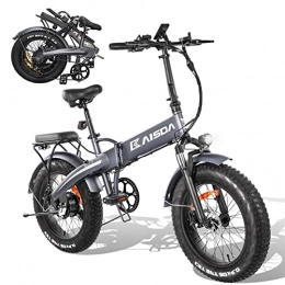 KAISDA Fahrräder KAISDA E-Bike klapprad 20 * 4 Zoll Fat Reifen Elektrofahrrad LCD-Instrument mit 48V 10.4Ah Lithium-Ionen-Akku für Herren und Damen Shimano 7 Gang-Schaltung Akkulaufzeit 60 km