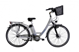 Karcher Fahrräder Karcher Alu-Elektro Cityrad, 7 Gang Rücktrittbremsnabe mit Rahmenakku, silber, Rahmenhöhe: 45 cm, Reifengröße: 28 Zoll (71, 1 cm), 281016