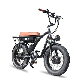 KETELES Fahrräder KETELES 20 inches Electric Bicycle 48V 23ah Lithium Battery Folding ebike 4.0 Fat tire Electric Bike for Adults fatbike-KF8 (schwarz, 2-Motoren)