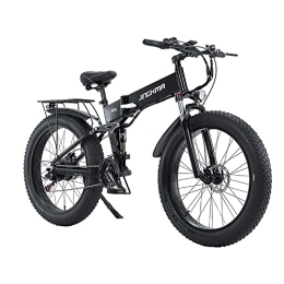 KETELES Fahrräder KETELES 26 inches Electric Bicycle 48V 12.8ah Lithium Battery Folding ebike 4.0 Fat tire Electric Bike for Adults Foldable fatbike (1 Battery, Black)