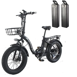 KETELES Fahrräder KETELES Adult Mountain Bike 20-inch Folding Fat Tire Electric Bicycle Snow Ebike Beach Bike 48V18Ah Off-Road Power ELECTR Bike (1-Satz KF9 （Ölbremse）, 2 Batterien)
