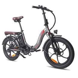 Kinsella Elektrofahrräder Kinsella E-Bike für Pendler, faltbar, mit Reifen F20 Pro, 20 Zoll, Lithium-Akku 36 V, 18 Ah und bürstenloser Motor 250 W (Grau metallic)