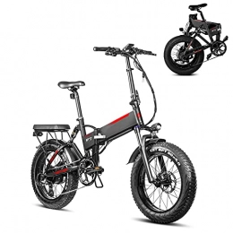 CM67 Fahrräder Klappbares Elektrofahrrad 20" E Bike Fettreifen 750W Citybike Elektrisches Fahrrad mit herausnehmbarer 13.6 Ah Batterie, 7-Gang, E-Fahrrad Mit Kotflügel und Heckrahmen.