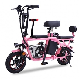 RXSHOUSH Fahrräder Klappbares Elektrofahrrad für Erwachsene, 48VMini Dreisitzer-Lithiumbatterie-Auto, Klapproller für Damen und Herren mit Baby