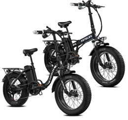 KETELES Elektrofahrräder Klapprad E-Bike Elektrofahrrad 20 Zoll, 48 V 18Ah Lithiumbatterie, Faltbares City E-Bike mit 4" Fettreifen, für Erwachsene, Herren Damen.