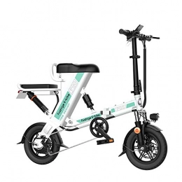 MSM Fahrräder Klein Elektrofahrrad Für Männer Frauen City Pendeln, Erwachsene Mini Falten E-Bike, 3 Fahrmodi, Max.Geschwindigkeit 25 Km Pro Stunde Weiß 70km 350w 48v