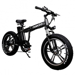 KPLM Fahrräder KPLM 20-Zoll-elektrische Mountainbikes 350W 48V 10Ah abnehmbare Li-Batterie, die faltbares Strand-Schnee-E-Fahrrad mit 20 * 4.0 fetten Reifen-Rennrdern faltet