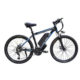 KT Mall Fahrräder KT Mall 26 Elektro-Bike für Erwachsene 48V10AH350W Hochleistungs-Lithium-Batterie mit Batterie-Verschluss-27-Speed-Gebirgsfahrrad mit LCD-Instrumente und LED-Scheinwerfer pendelt E-Bike, Black Blue