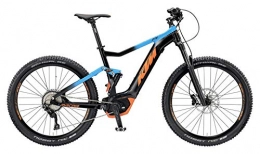 KTM Fahrräder KTM Macina Lycan 275 Bosch Elektro Fahrrad 2019 (21" / 53cm, Schwarz matt / Azzuro / Orange)