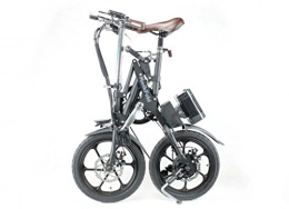 L.M.K Fahrräder KwiKfold® Klappbares Elektrisches Fahrrad mit Shimano-Schaltung, schwarz