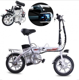 Archer Fahrräder LED-Frontleuchte elektrisches Fahrrad schnell faltbar Leicht leicht zu tragen Scheibenbremse, Wei
