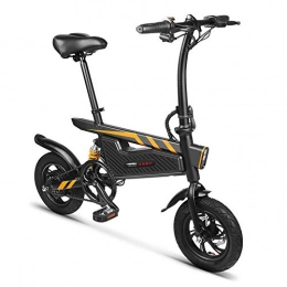 Lhlbgdz Fahrräder Lhlbgdz Faltbares Elektrofahrrad 12 Zoll Power Assist E-Bike 250W Batterie 6AH Motor und Doppelscheibenbremsen + Kopf- / Rücklicht, Schwarz