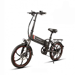 Lhlbgdz Fahrräder Lhlbgdz Zusammenklappbares Elektrofahrrad 20-Zoll-Roller 350W 48V 10.4AH Motor verbundenes Felgen-Servounterstützungs-E-Bike, Schwarz