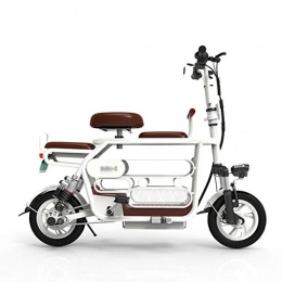 LHLCG Fahrräder LHLCG Elektrofahrrad - Faltbarer E-Bike Dreisitz mit Stauraum, White, 15Ah