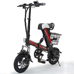 LILIJIA Fahrräder LILIJIA Elektrofahrrad für Erwachsene 250W Motor 36V Urban Commuter Folding E-Bike Höchstgeschwindigkeit 20 Km / H, Mit 8Ah Hochleistungs-lithiumbatterie Tragfähigkeit 120 Kg, Rot, 36V / 70km