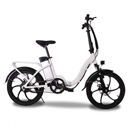 LILIJIA Fahrräder LILIJIA Urban Commuter Folding E-Bike, Höchstgeschwindigkeit 30 Km / H, 20-Zoll-Reifen 250 W / 36 V Abnehmbare Lithium-ladebatterie, Kann 150 Kg Tragen, Weiß
