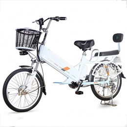 LILIJIA Fahrräder LILIJIA Zusammenklappbares E-Bike 240W 20"elektrofahrrad Mit 48V / 10Ah Herausnehmbarer Lithium-ionen-akku Mit Hoher Kapazität für Das Pendeln Im Freien, Weiß, 48V20inch