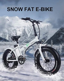 LIMQ Fahrräder LIMQ 20inch Elektrisches Fahrrad 500 Watt Motor 48V15AH Snow Fat E-Bike Falten Rahmen Versteckte Lithium-Batterie Fett Reifen Elektrische Mountian Bike 15ah Hidden Lithium Battery