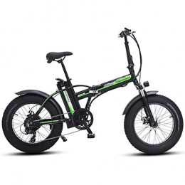 LIMQ Elektrofahrräder LIMQ Fat Tire E-Bike 20" Foldaway / City E-Bike-untersttztes Elektrofahrrad Sport Mountainbike Mit 500W 48V 15AH Lithiumbatterie, Black
