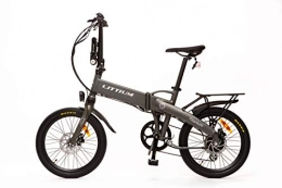 Littium Fahrräder Littium Elektrofahrrad, Ibiza Titanium, 10, 4 A, Erwachsene, Unisex, Titan, faltbar