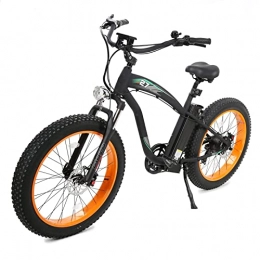 LIU Elektrofahrräder liu 1000W Elektrofahrrad for Erwachsene Elektrische Fahrrad 26 Zoll Fettreifen E-Bike mit 48V 13AH Lithium Batterie 7 Geschwindigkeit Elektrofahrrad (Farbe : Orange)