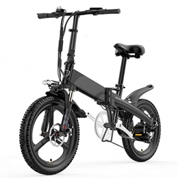 LIU Fahrräder liu Falten elektrische Fahrräder for Erwachsene 400W Magnesiumlegierung integriertes Rad 48V12.8AH / 14.5Ah Lithiumbatterie 20 Zoll Elektrofahrrad (Farbe : 400W 12.8AH BK)